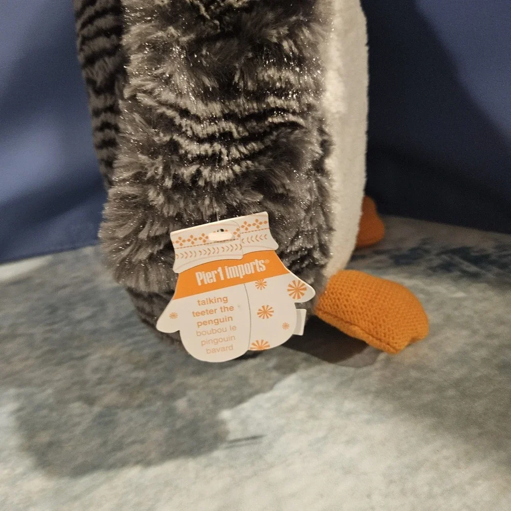 Pier 1 Imports Penguin & Lamb Plush Lot Winter Farmhouse Decor Stuffed Animals